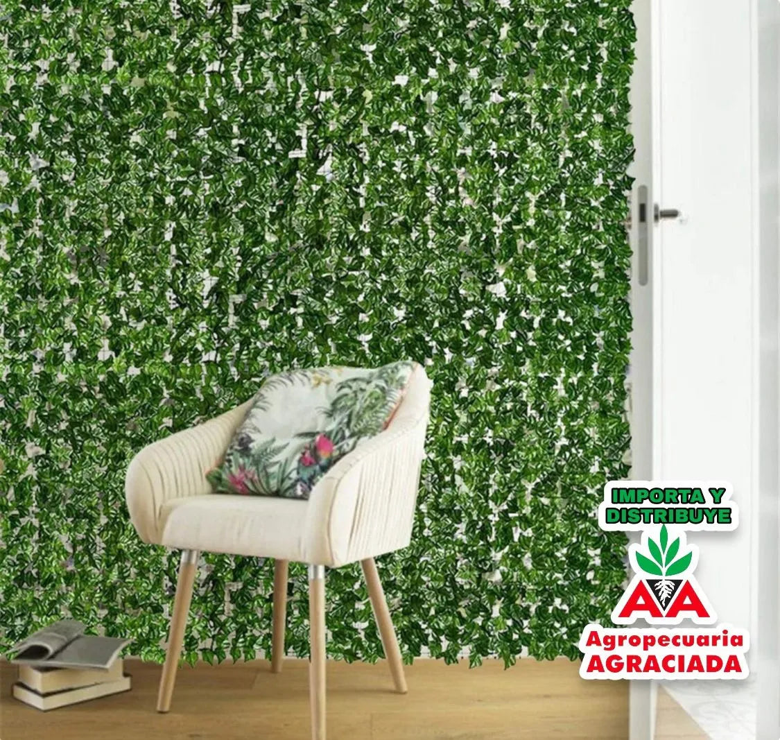 Cerco De Hojas Artificial Verdes Premium Uv