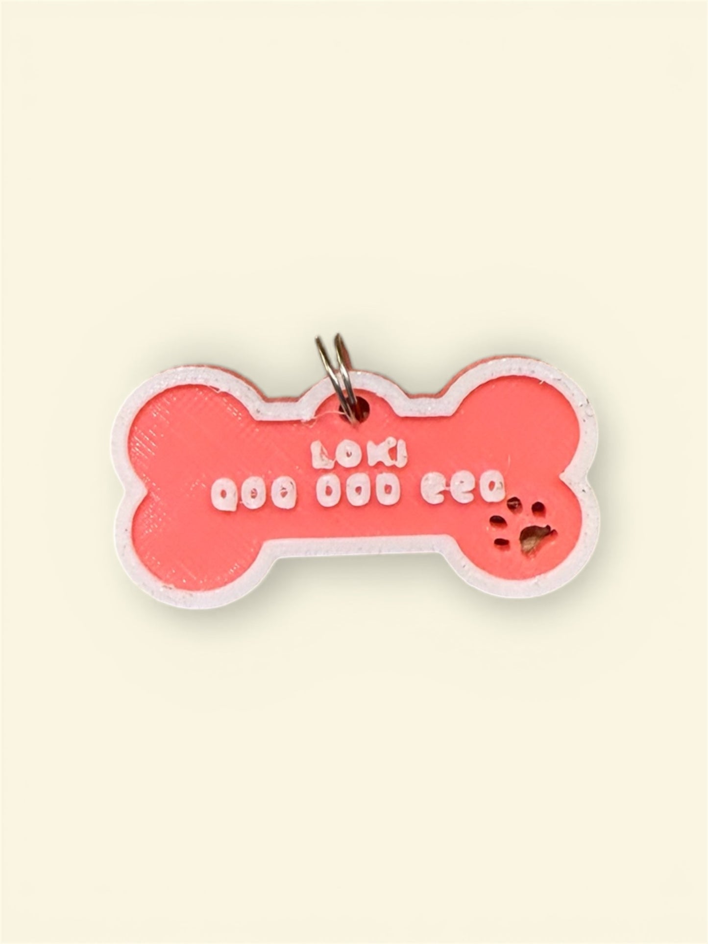 Chapitas Placas Identificadoras De Mascotas Impresas En 3d Azul