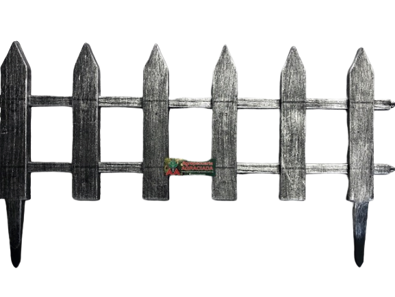 Cerco Plástico Plata 60 cm de largo