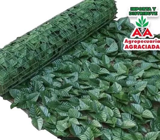 Cerco De Hojas Artificial Verdes Premium Uv