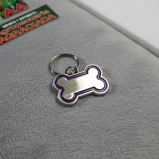 Chapitas Placas Identificadores con Marco para Collar 3 x 2