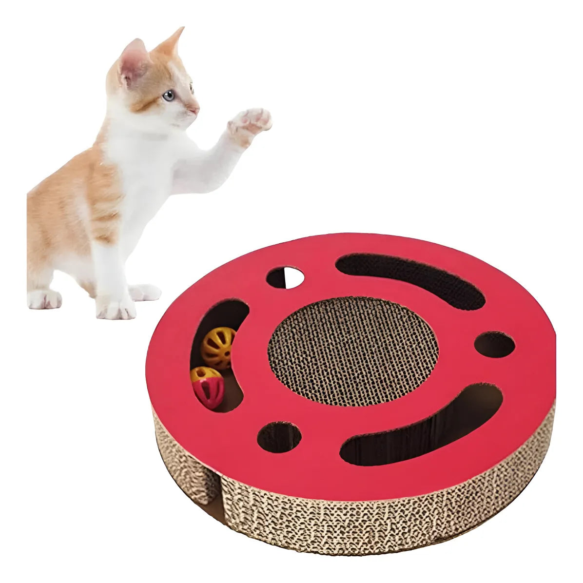 Juguete Para Gato Rascador Con Pelotas Cilíndrico Varios