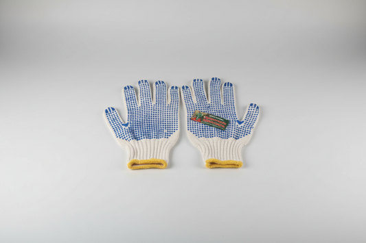 Guantes de Jardineria Puntos Azules con Goma