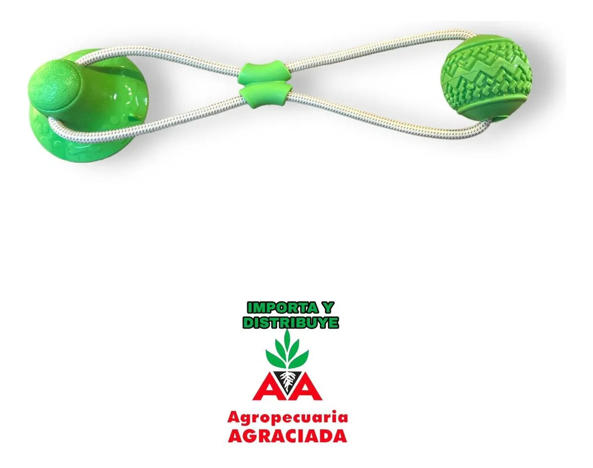 Juguete Para Perros Limpia Dientes Modelo Pelota Con Ventosa