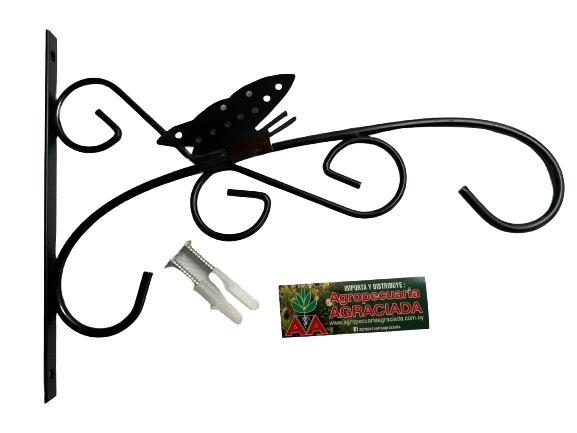 Mensula En Hierro Porta Macetas De Colgar Modelo Mariposa