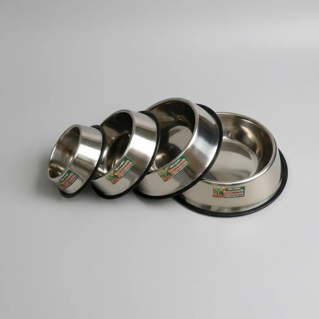 Plato Acero Inoxidable con base de goma Nº2 (25 cms)