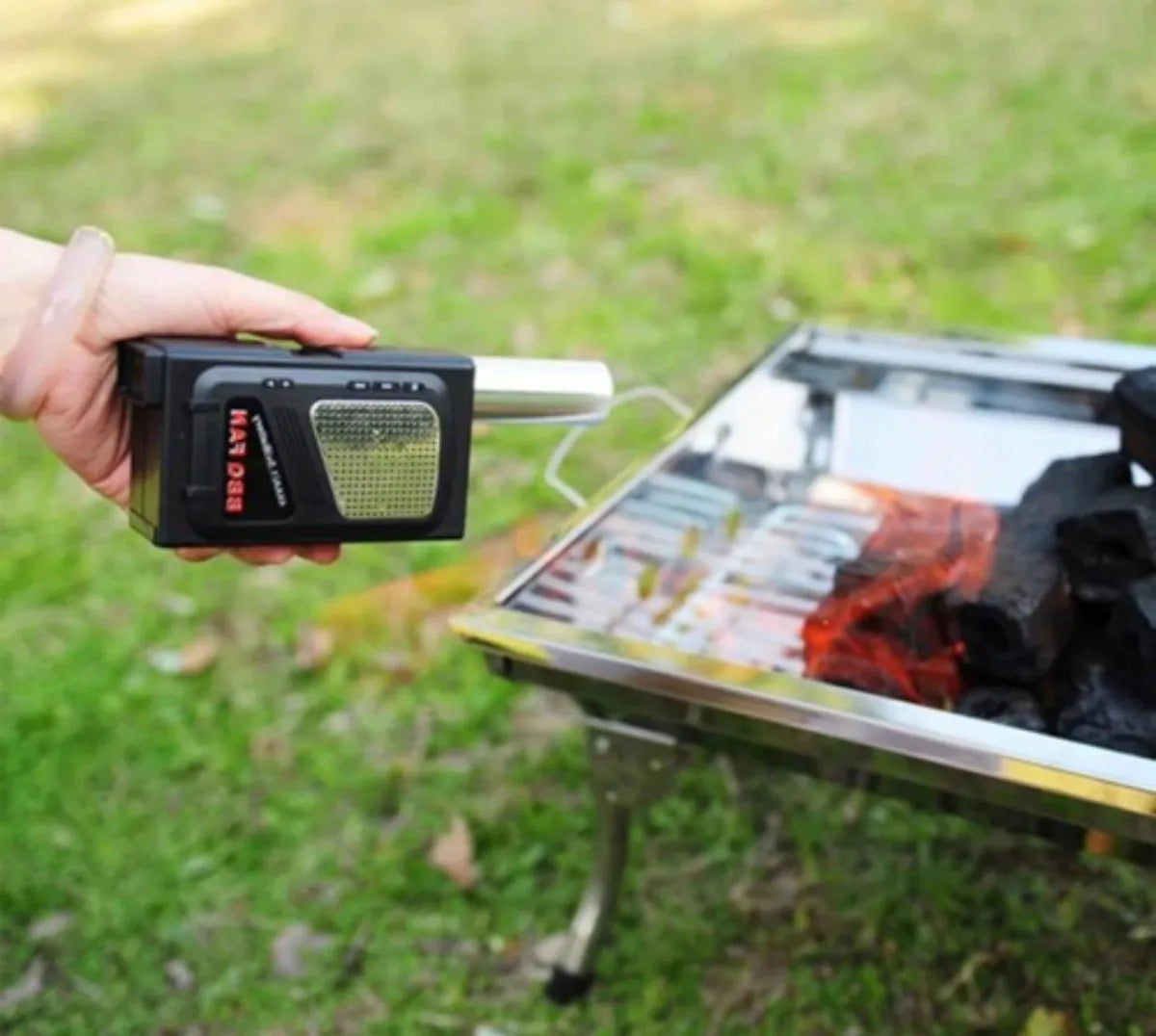 Activador de Carbón Turbina Sopladora Avivador Fuego Barbacoa