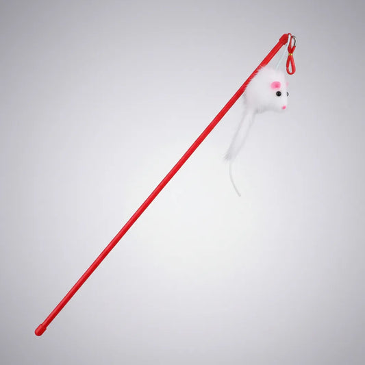 Juguete Para Gatos Caña Con Cascabel Y Raton