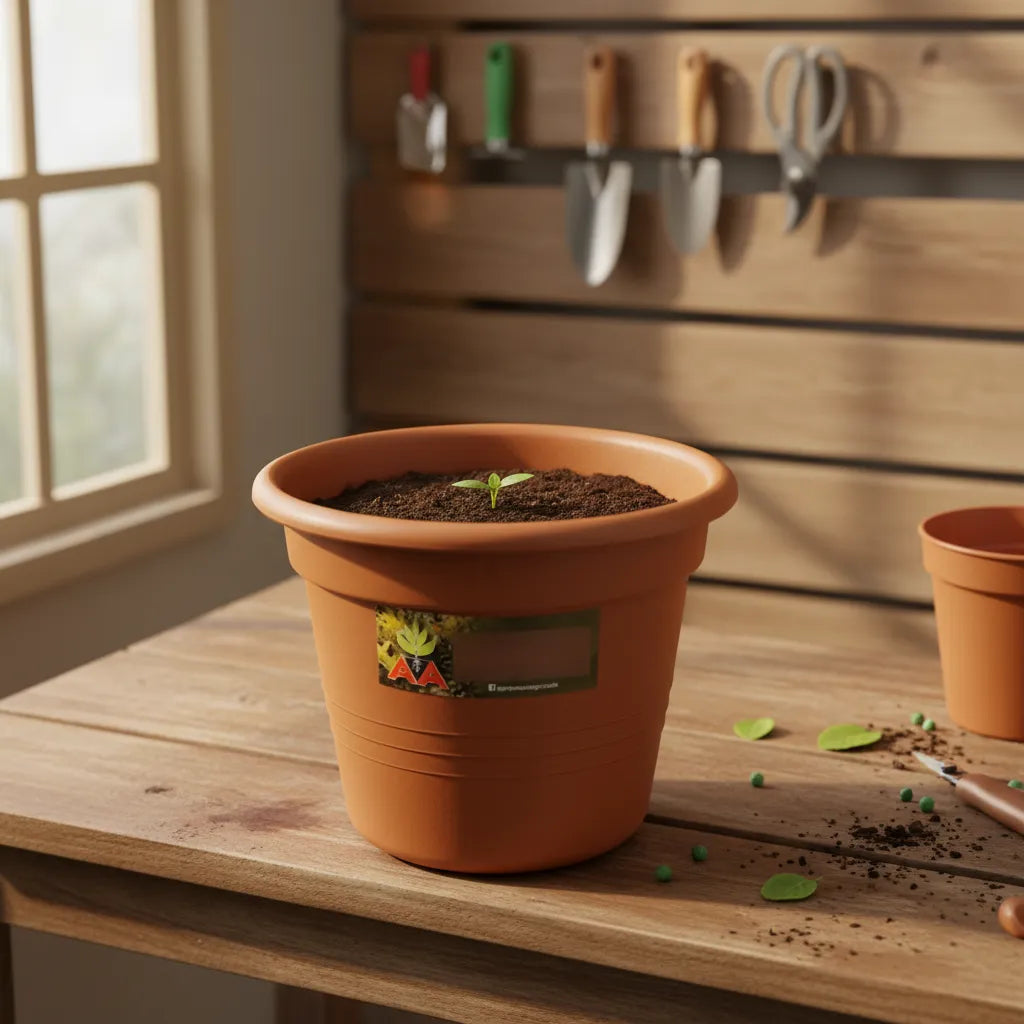 Maceta Agro A Exterior Interior Modelo Cilindrica 28 Cms