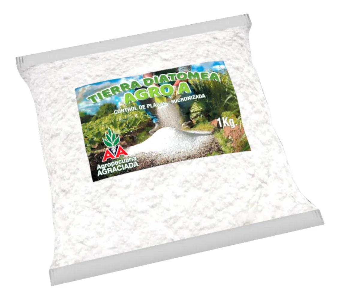Tierra Diatomeas Micronizada Control De Plagas X 1 Kg Agro-a