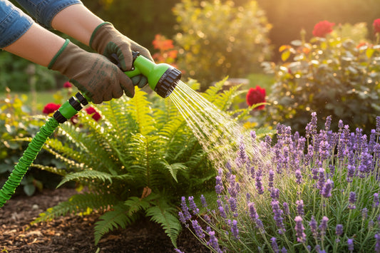 Manguera Automática Extensible A 15 Metros, Pistola Uniones Verde