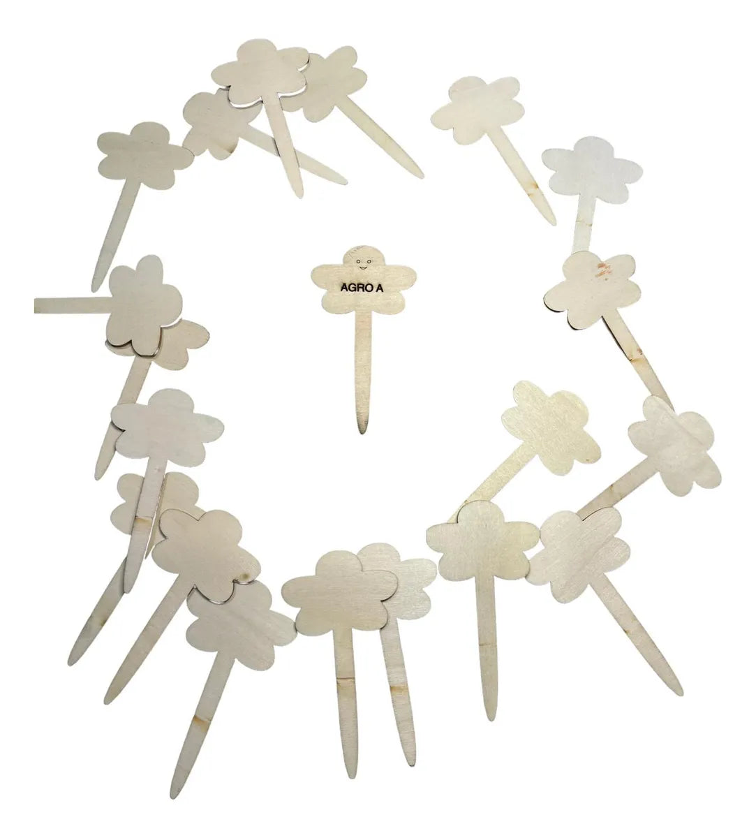 Identificadores De Plantas En Bambu Modelo Mariposa