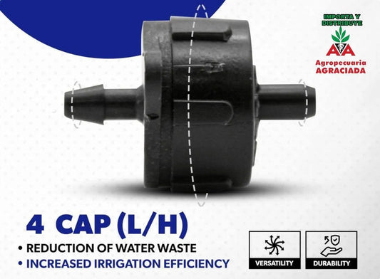 Goteros Riego Caudal Fijo 4 Litros Hora Pack X 10