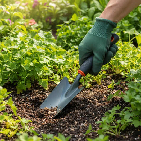 Pala Fina Metálica De Jardinería Cabo De Goma