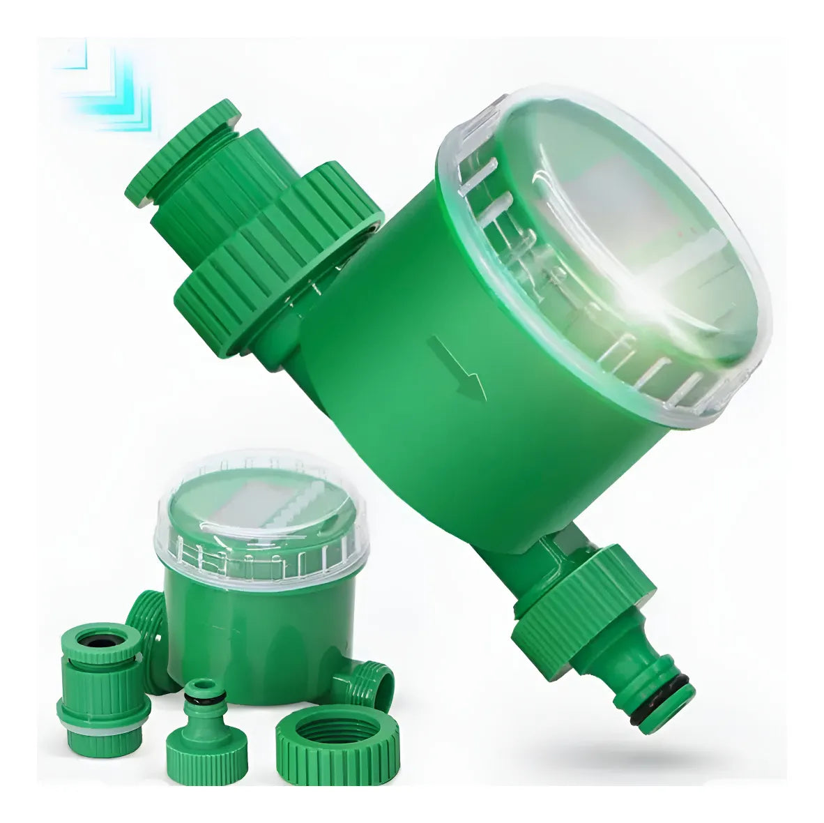 Programador De Riego Automático A Pilas Para Canilla Verde Oscuro