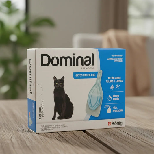 Pipeta Antipulgas Dominal Spot-on Para Gatos Hasta 4 Kg Azul