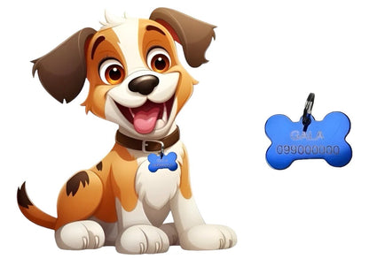 Chapitas Placas Identificadoras De Mascotas Grabadas Laser