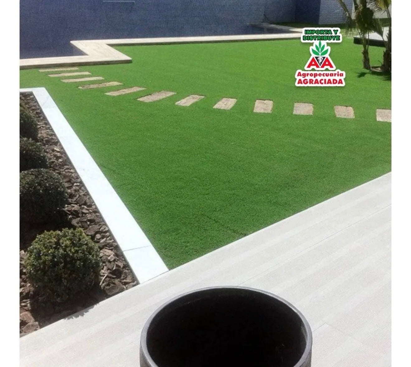 Césped Sintético Pasto Artificial Alto Transito Rollo 2x5m Verde