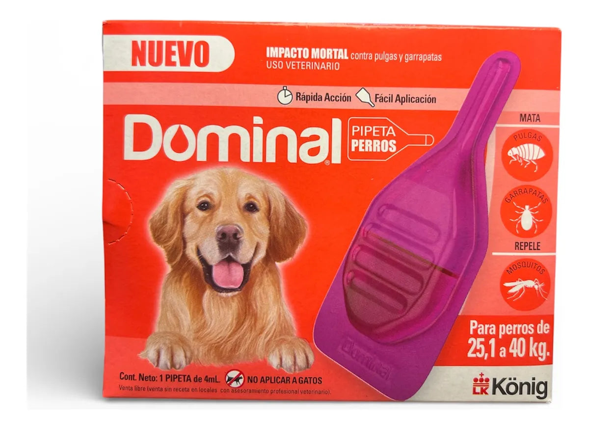 Pipeta Dominal Spot-on 25-40kg Violeta