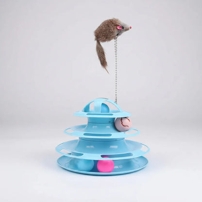 Juguete 3 Niveles Interactivo con Pelotas y Raton Plumas