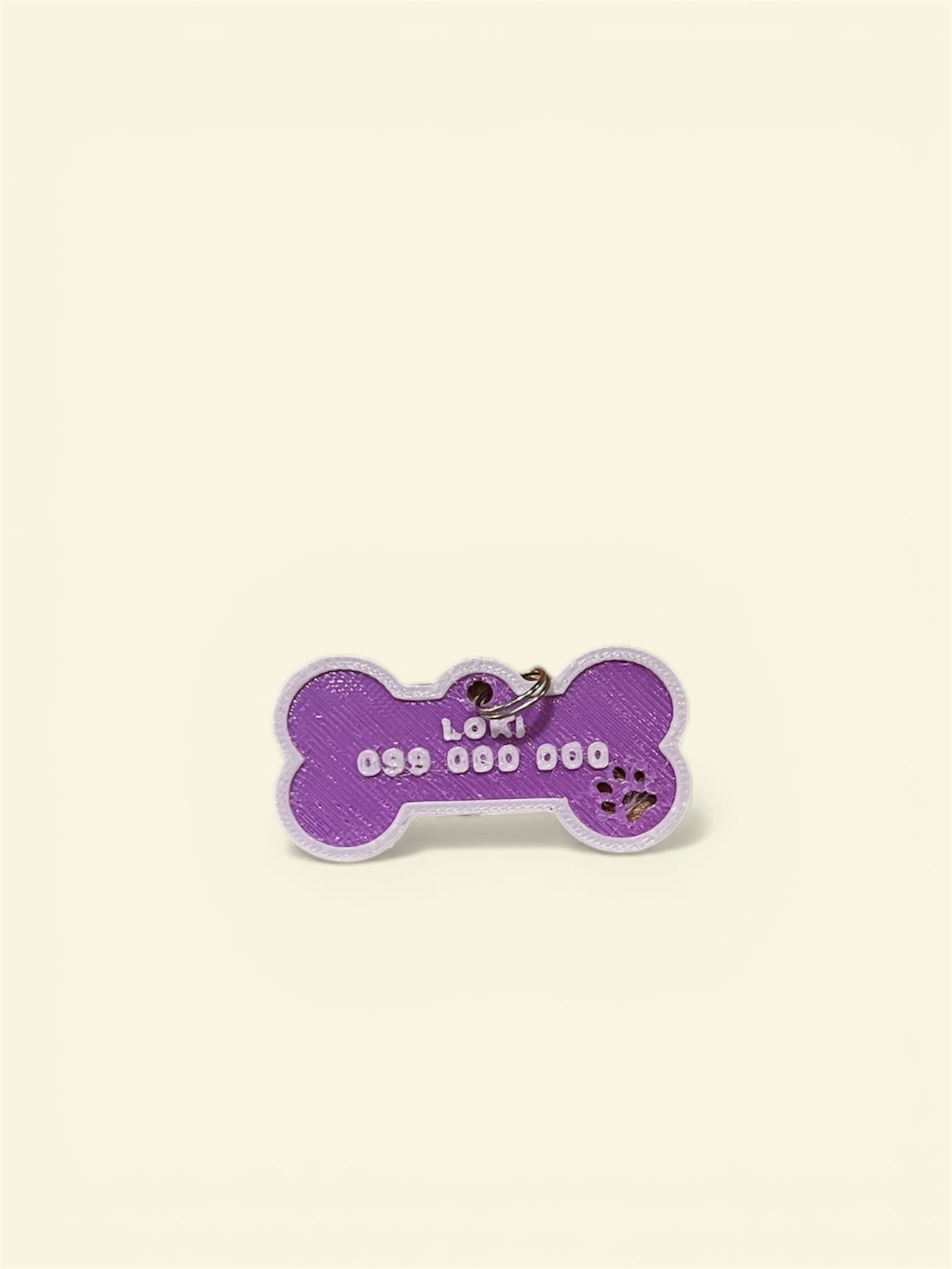 Chapitas Placas Identificadoras De Mascotas Impresas En 3d Azul