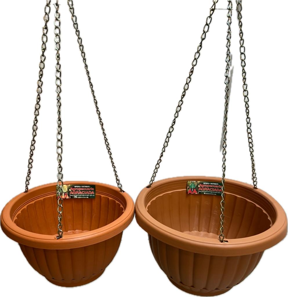 Maceta Colgante Terracota con Cadena y Plato 24 x 15 cm (copia)
