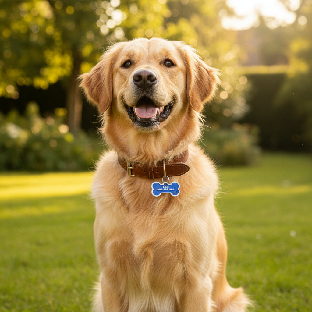 Chapitas Placas Identificadoras De Mascotas Impresas En 3d Azul