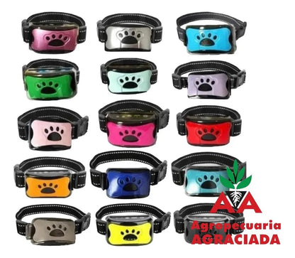 Collar Anti Ladrido Para Perros Vibración Y Sonido Usb Negro