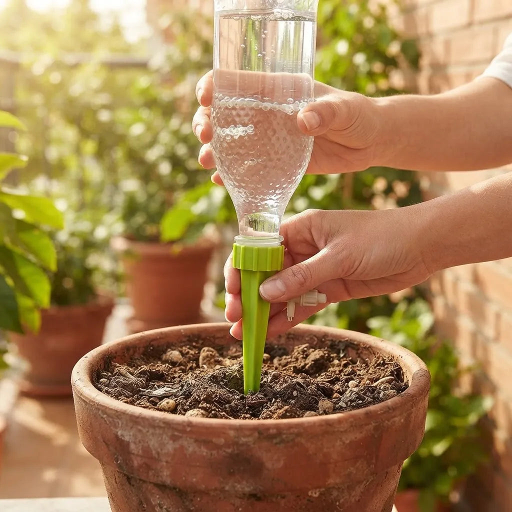 Regador Automático Macetas Botella Estaca Riego Por Goteo