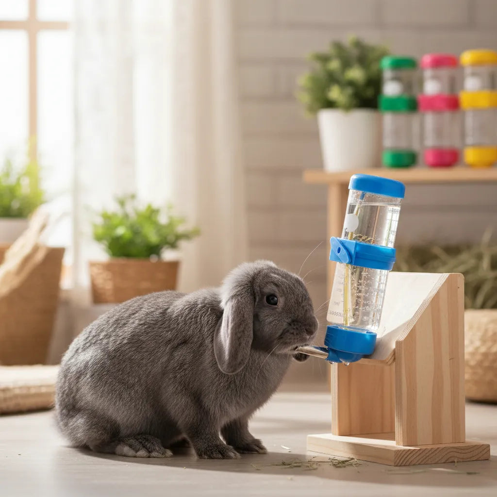 Bebedero Para Conejos 125 Ml Con Soporte Para Jaula