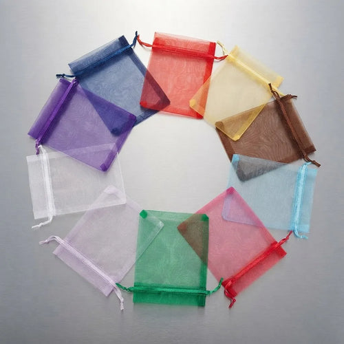 Bolsas De Organza Multicolores 12x9 Cm Pack Por 50