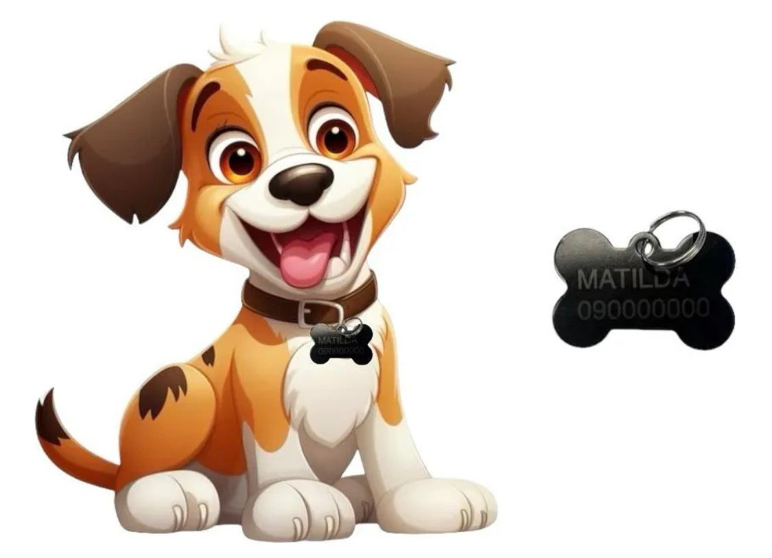 Chapitas Placas Identificadoras De Mascotas Grabadas Laser