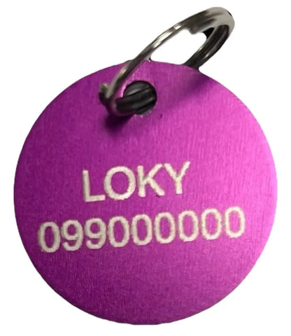 Chapitas Placas Identificadoras De Mascotas Redonda Grabadas