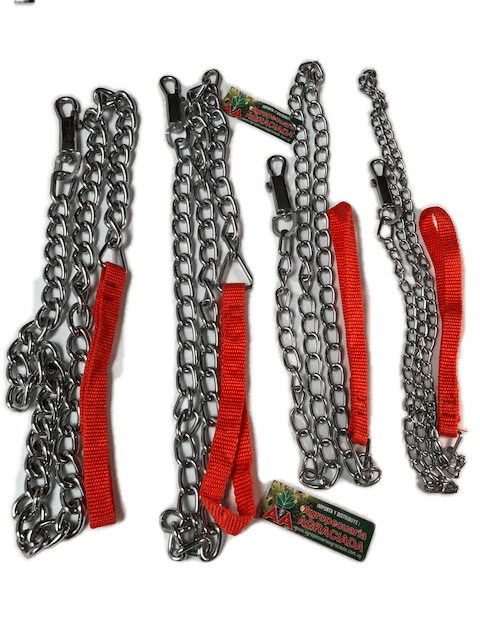 Cadena Trenzada con Mosquetón y Cinta Nº3 Largo 120 cms x 15 mm