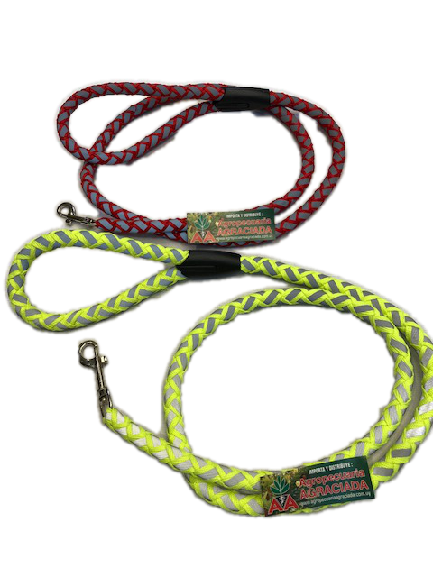 Correa Reflectiva Gruesa Largo 120 cms con Mosquetón