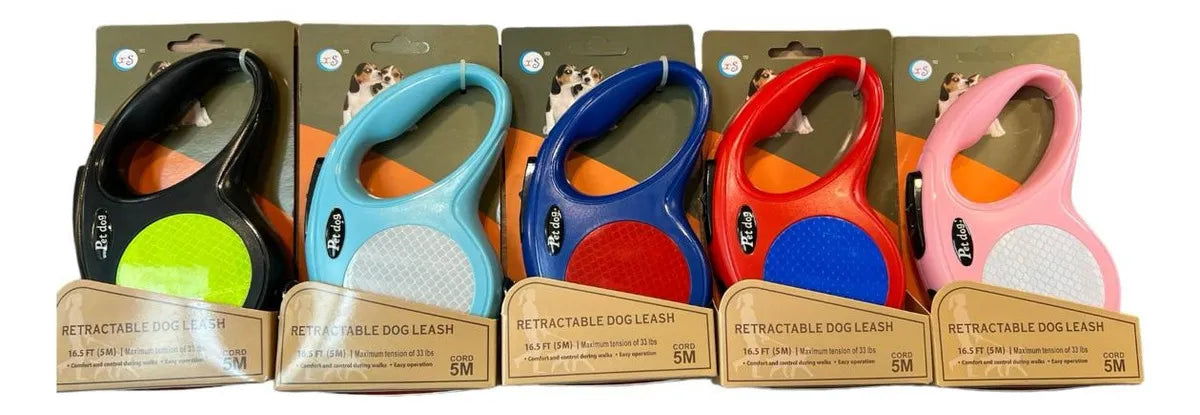 Correa Para Mascota Guía Retráctil 5 Metros C/ Destorcedor Color Azul