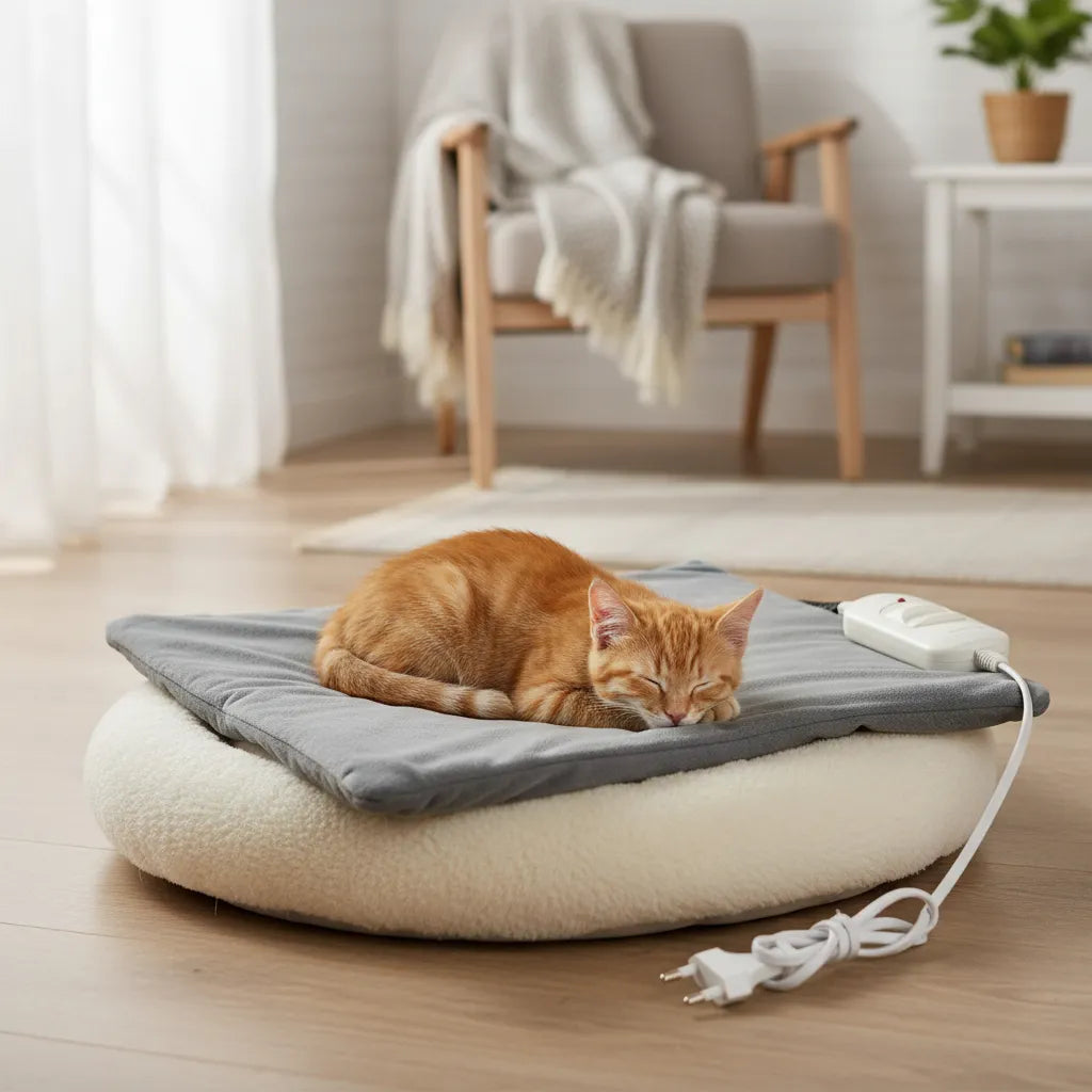 Calienta Cama De Perros Y Gatos Eléctrica Mediana 32 X 40 Gris Calienta Camas De Perro