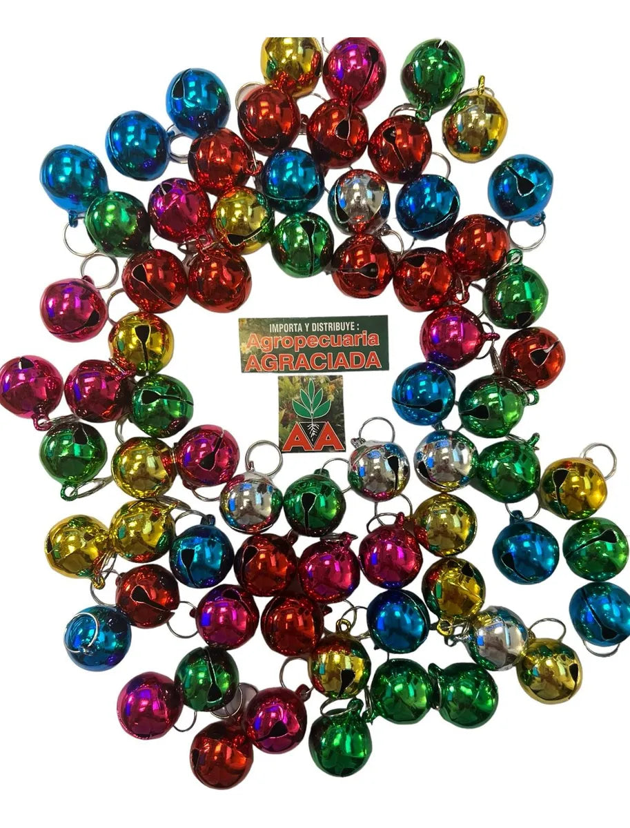 Cascabeles Metalicos Para Mascotas Grande 20 Mm Con Aro X 10