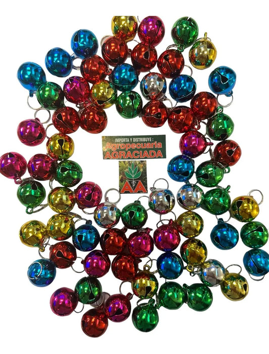 Cascabeles Metalicos Para Mascotas Grande 20 Mm Con Aro X 10