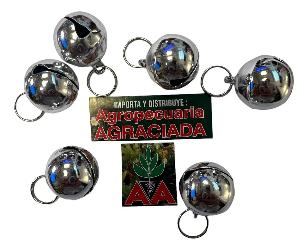 Cascabeles Metalicos Para Mascotas Grande 20 Mm Con Aro X 10