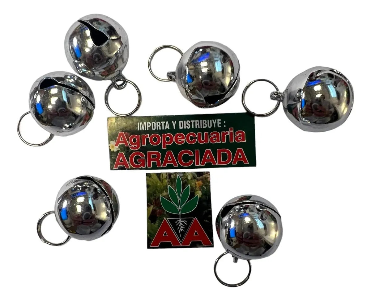 Cascabeles Metalicos Para Mascotas Grande 20 Mm Con Aro X 10