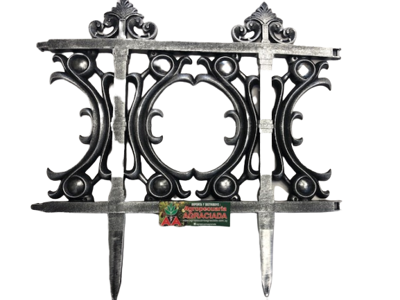 Cerco Plástico Molduras Gris Largo 30 cm