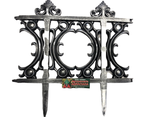 Cerco Plástico Molduras Gris Largo 30 cm