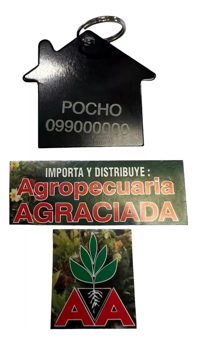 Chapitas Placas Identificadoras De Mascotas Casita Grabadas