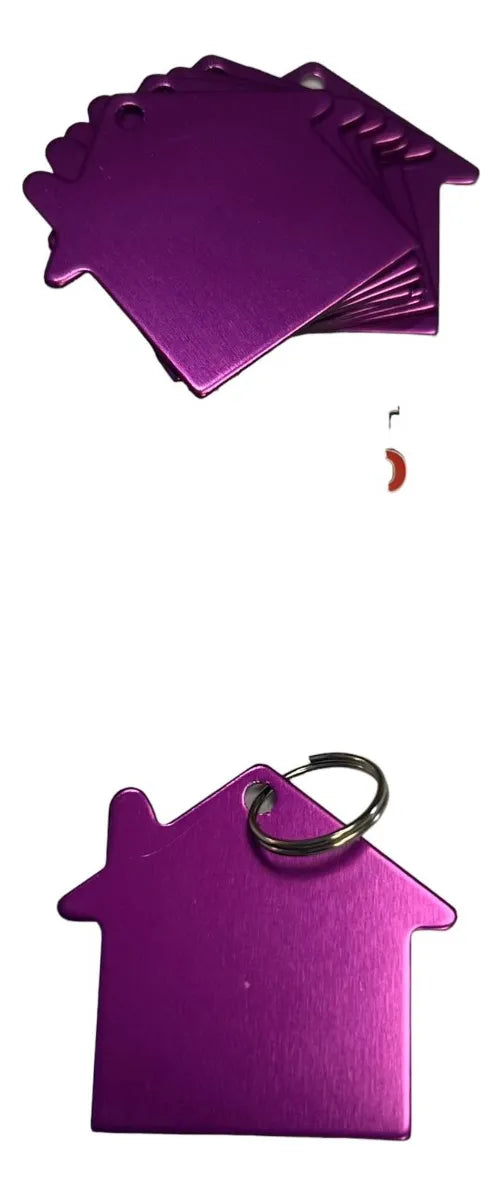 Chapitas Placas Identificadoras De Mascotas Casita Grabadas