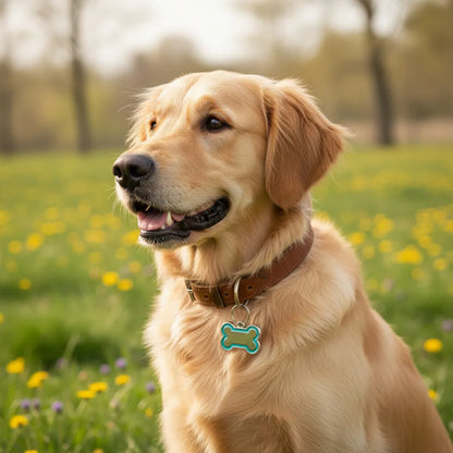 Chapitas Placas Identificadores con Marco para Collar 4 x 3