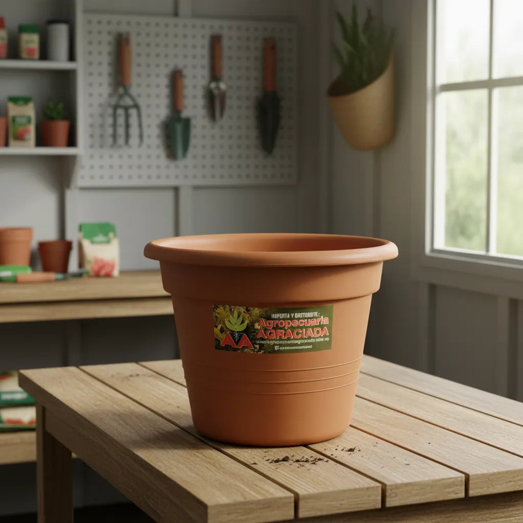 Maceta Agro A Exterior Interior Modelo Cilindrica 35 Cms