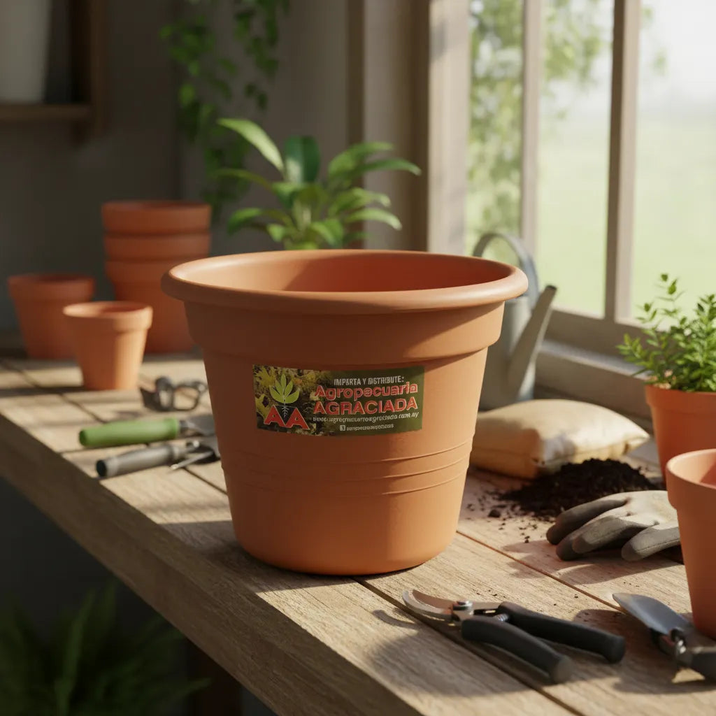 Maceta Agro A Exterior Interior Modelo Cilindrica 35 Cms