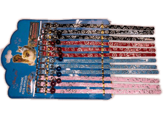 Collar de Cuero Fantasía con Cascabel Largo 30 cms