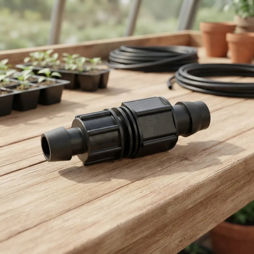 Conector De Cinta De Goteo 16mm Todo Negro